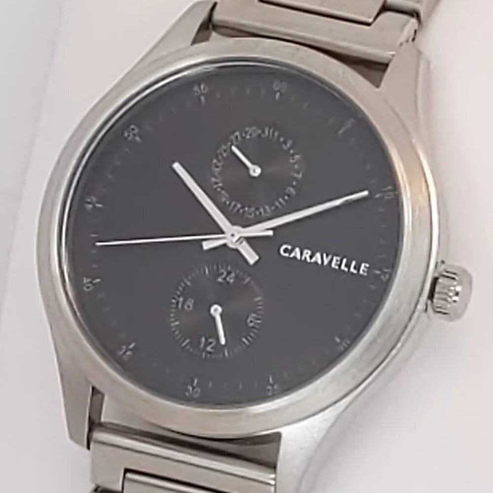 Caravelle Men's Min Max Casual Watch By Bulova Date Indicator 24-Hr Dial 41mm - Picture 10 of 11